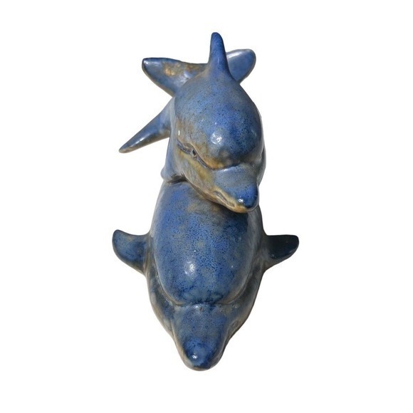 Pensacola Beach Ceramic Mom‎ & Baby Dolphin 8” L & 4 1/2” H Collectible - Picture 3 of 8
